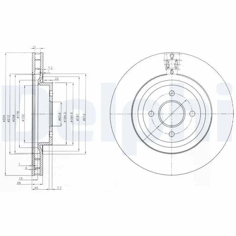 Handler.Part Brake disc DELPHI BG3852 1