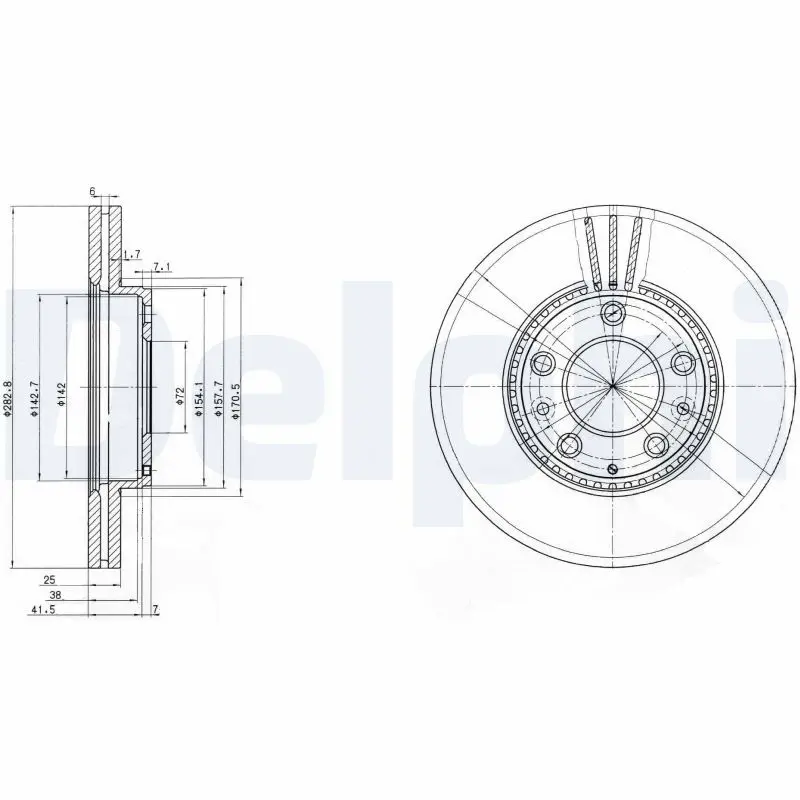 Handler.Part Brake disc DELPHI BG3874 1