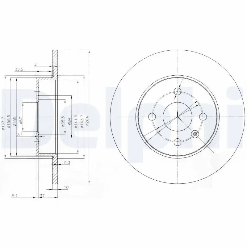 Handler.Part Brake disc DELPHI BG3885 1