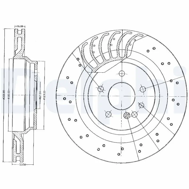 Handler.Part Brake disc DELPHI BG3880 1