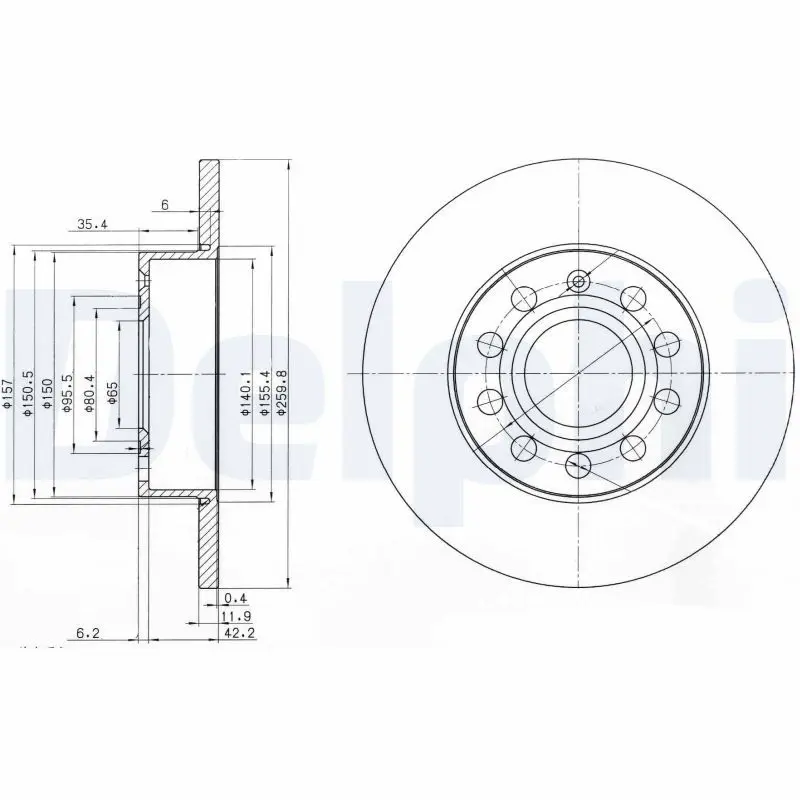 Handler.Part Brake disc DELPHI BG3890 1