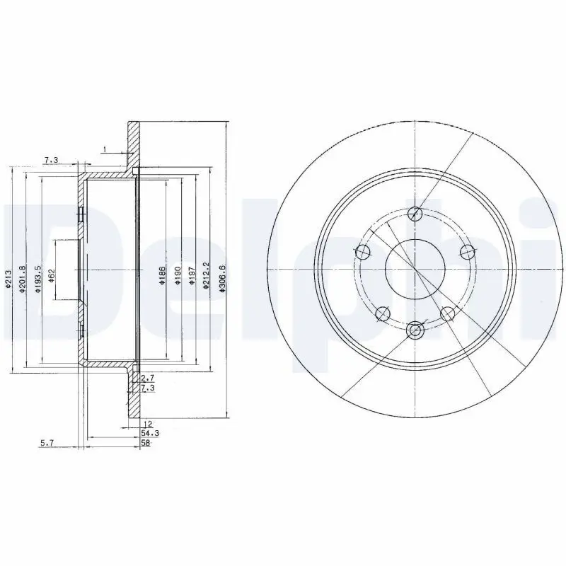 Handler.Part Brake disc DELPHI BG3907 1