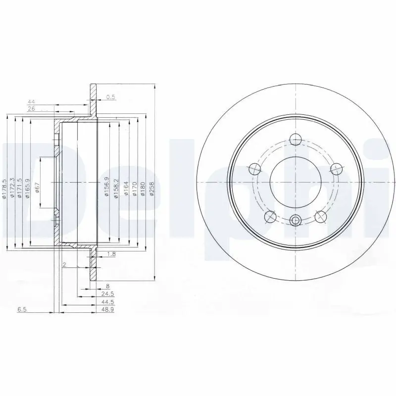 Handler.Part Brake disc DELPHI BG3910 1