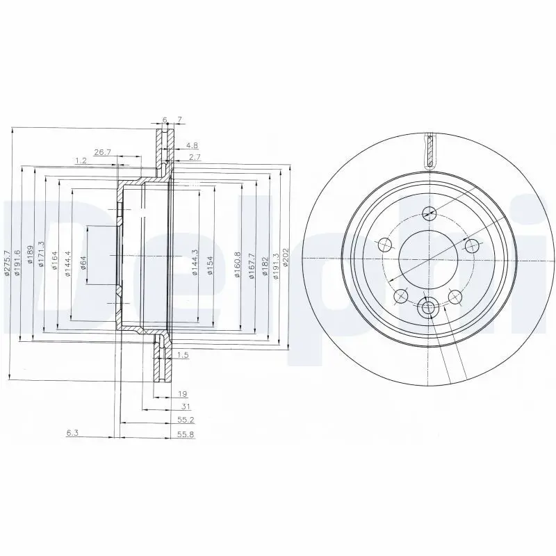 Handler.Part Brake disc DELPHI BG3919 1