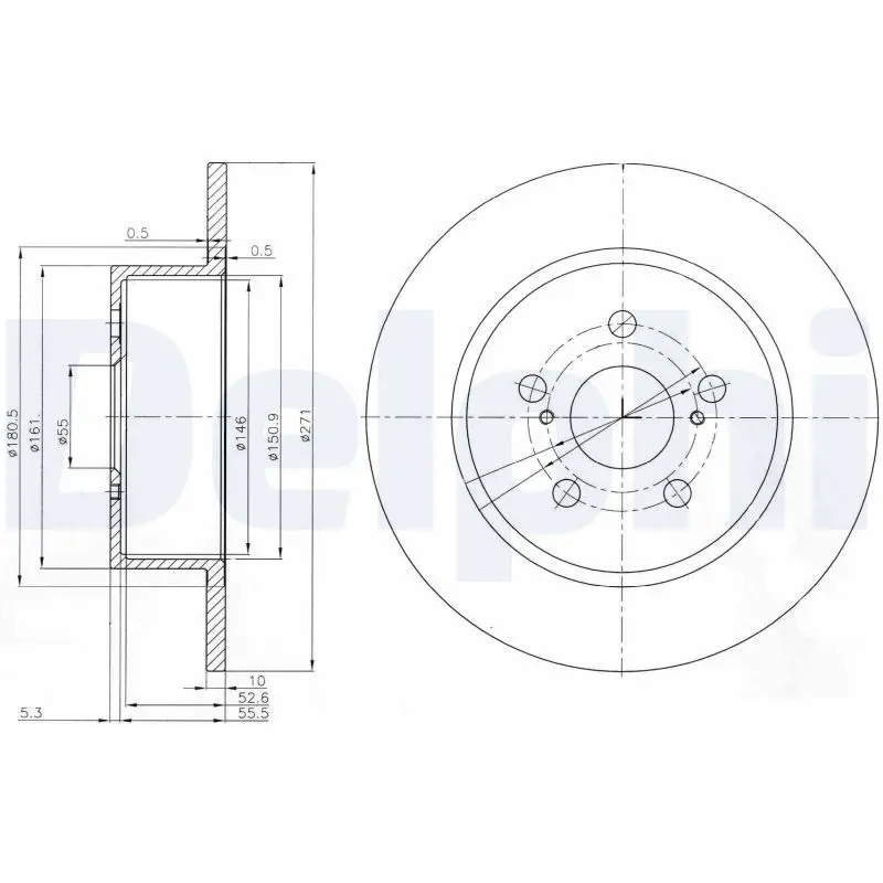 Handler.Part Brake disc DELPHI BG3922 1