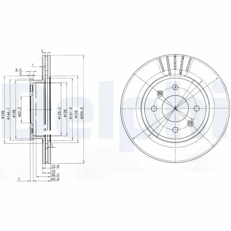 Handler.Part Brake disc DELPHI BG3934 1