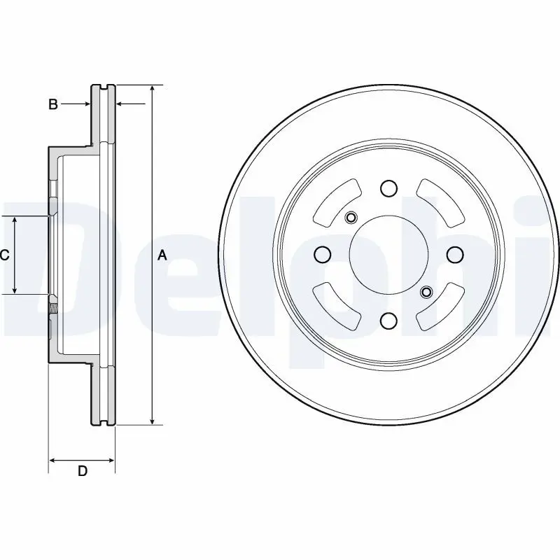 Handler.Part Brake disc DELPHI BG3941 1