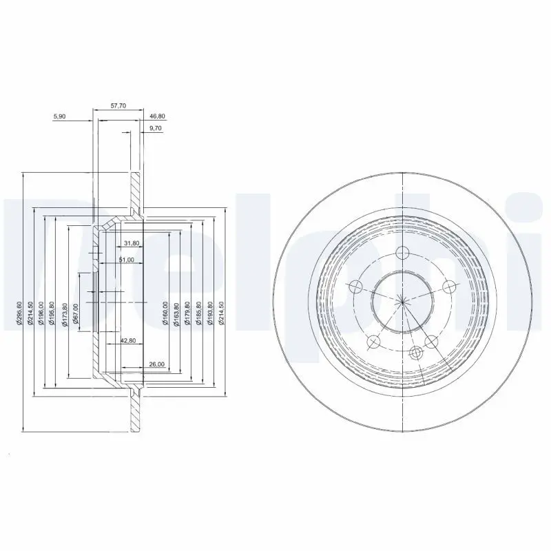 Handler.Part Brake disc DELPHI BG3969 1