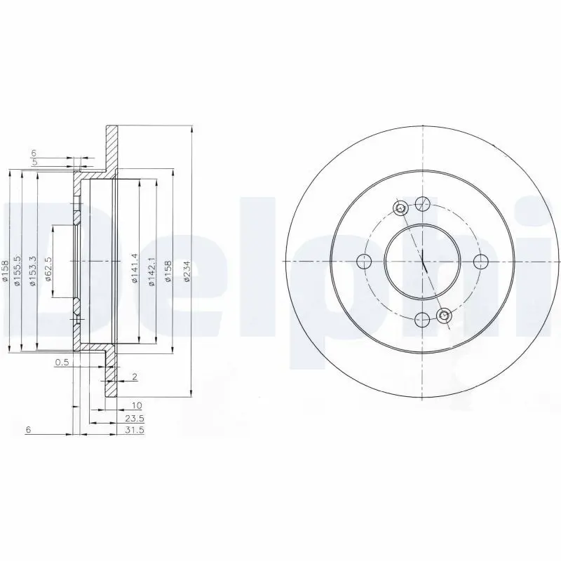 Handler.Part Brake disc DELPHI BG3981 1