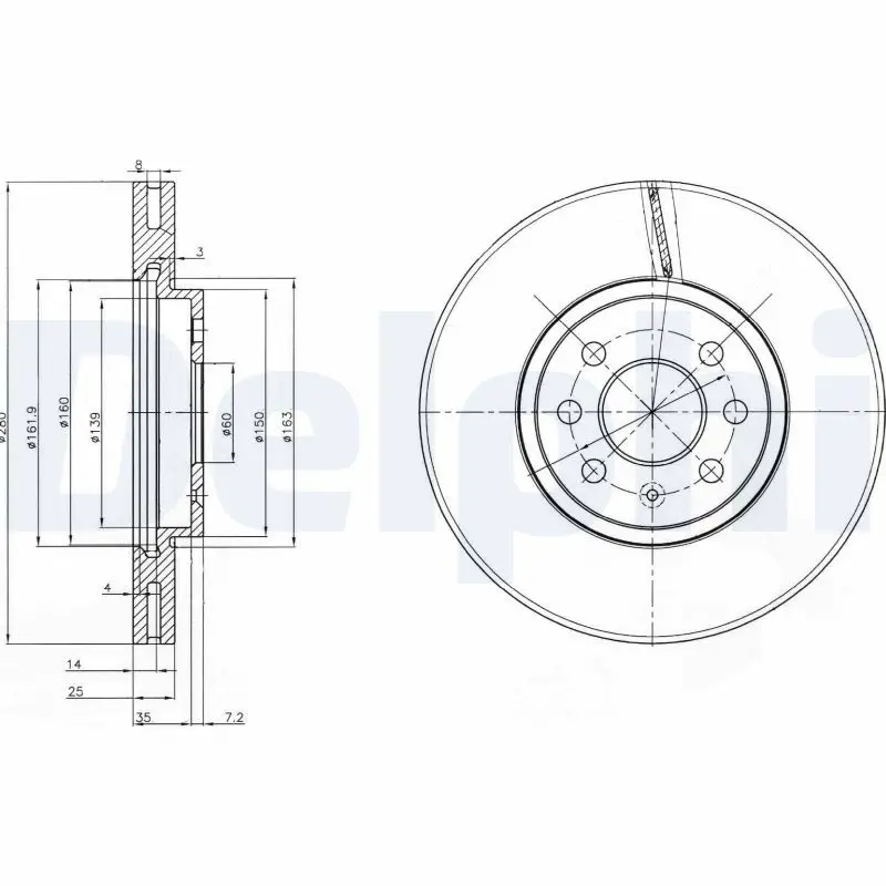 Handler.Part Brake disc DELPHI BG3989 1