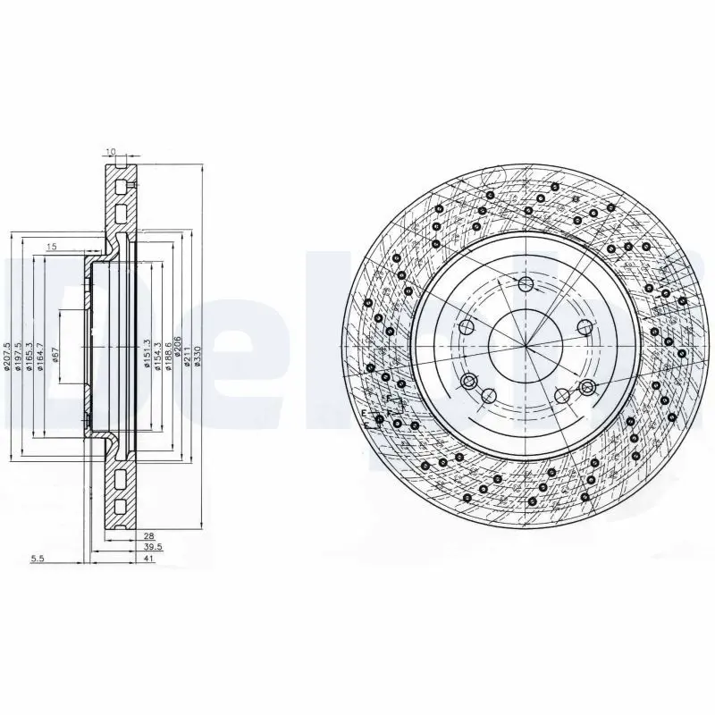 Handler.Part Brake disc DELPHI BG3985 1