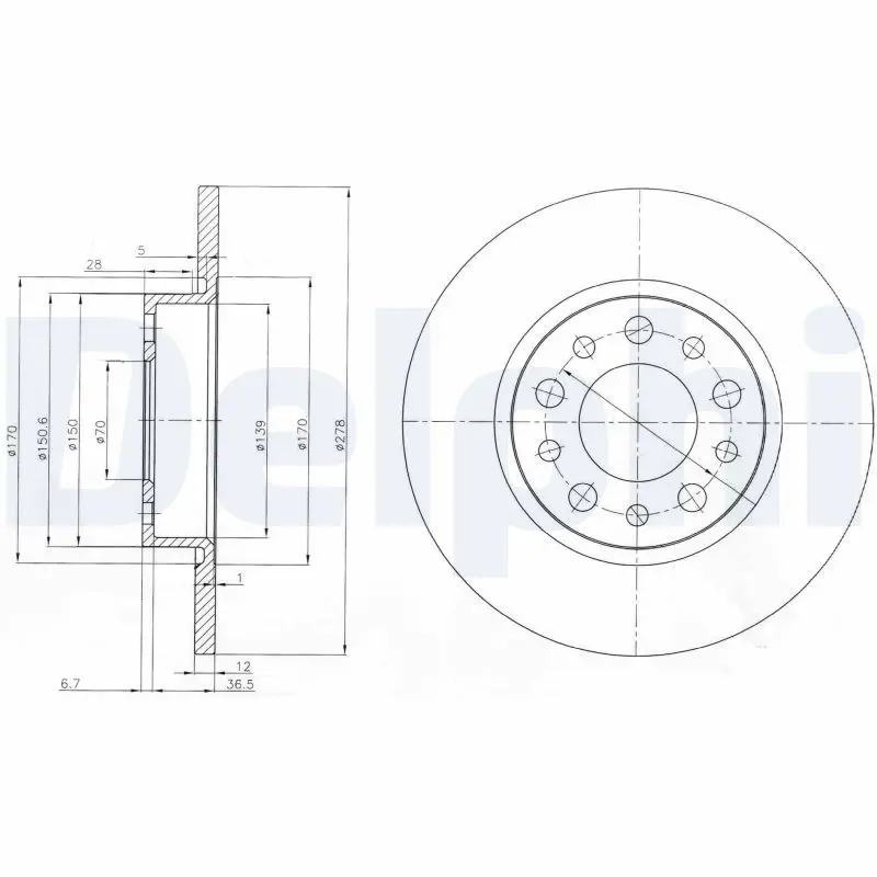 Handler.Part Brake disc DELPHI BG3994 1