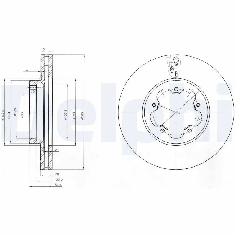 Handler.Part Brake disc DELPHI BG4007 1