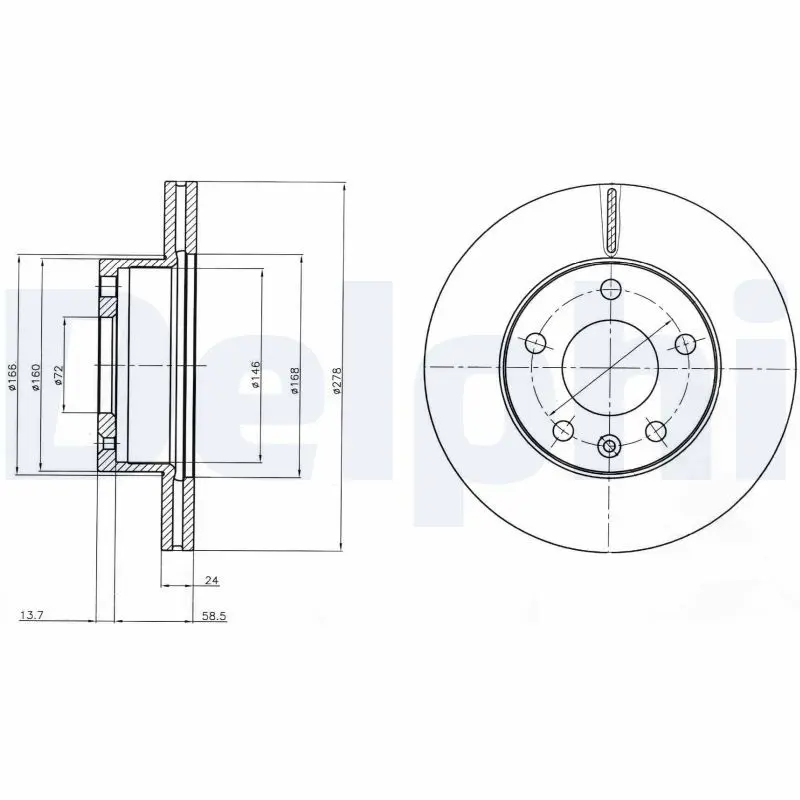 Handler.Part Brake disc DELPHI BG4022 1