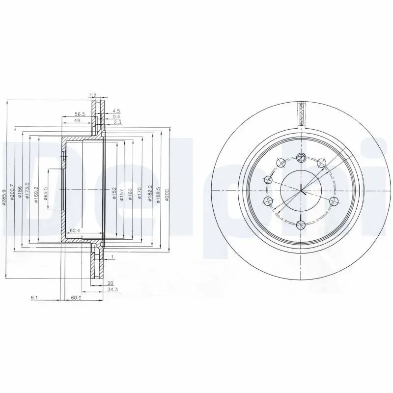 Handler.Part Brake disc DELPHI BG4043 1