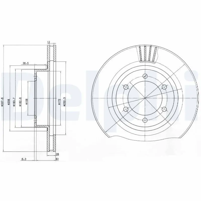 Handler.Part Brake disc DELPHI BG4052 1