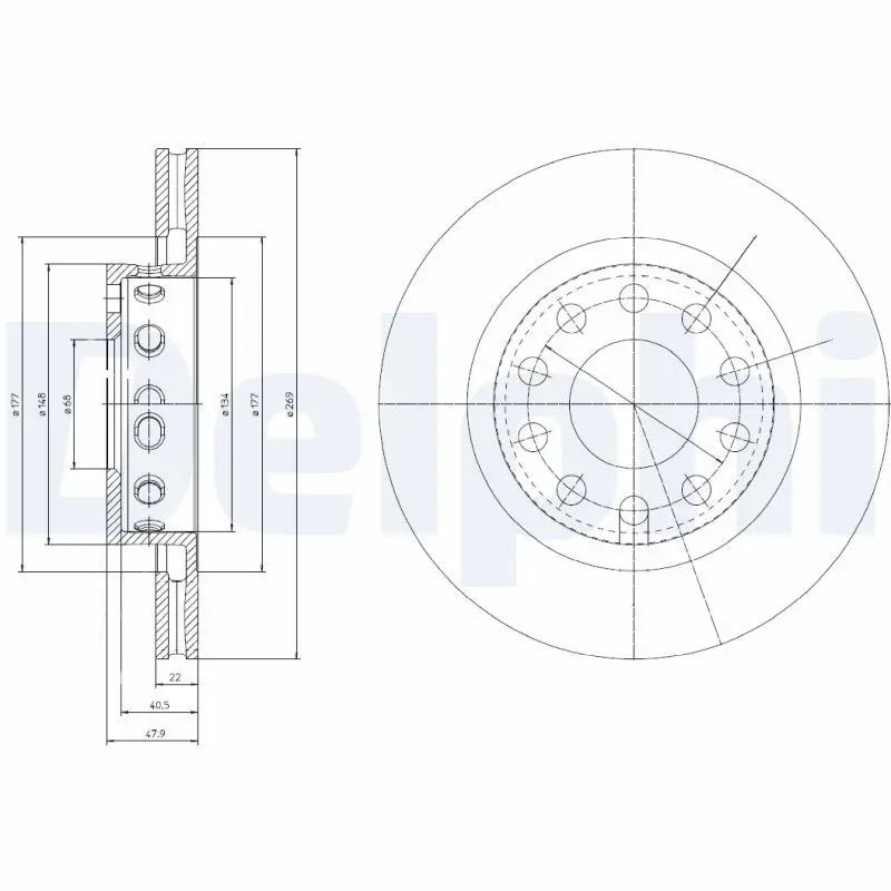 Handler.Part Brake disc DELPHI BG4058 1