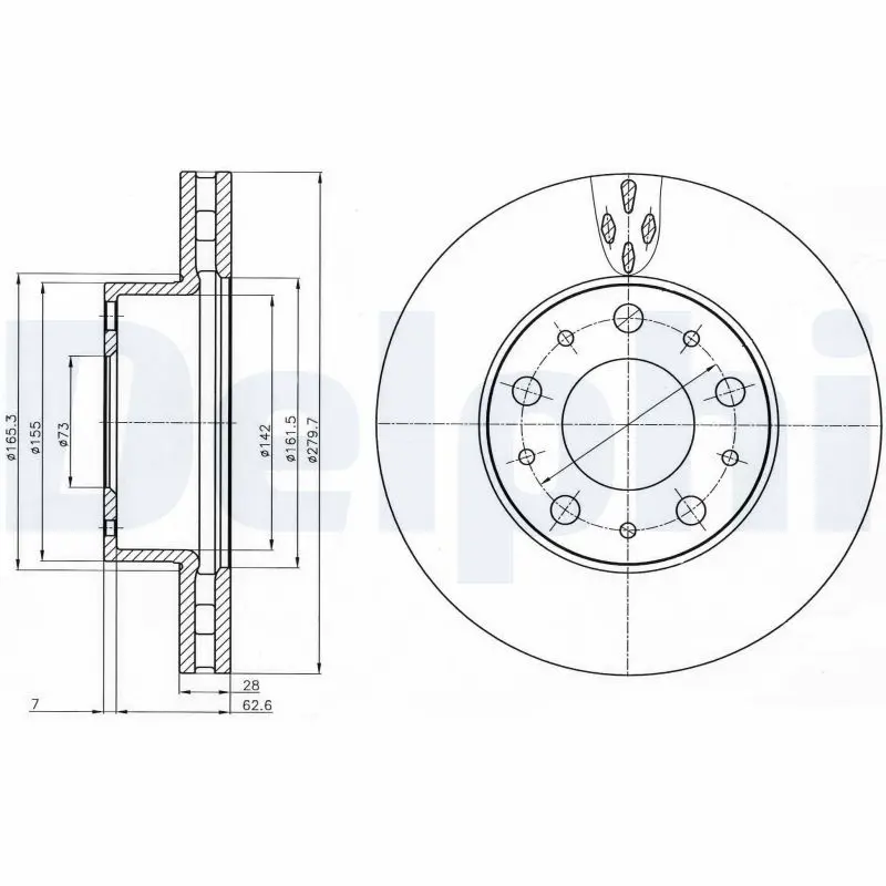 Handler.Part Brake disc DELPHI BG4059 1