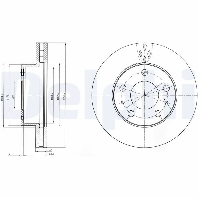 Handler.Part Brake disc DELPHI BG4060 1