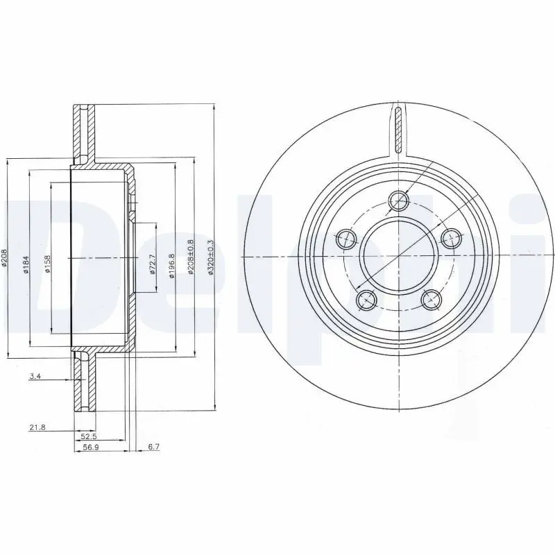 Handler.Part Brake disc DELPHI BG4073 1