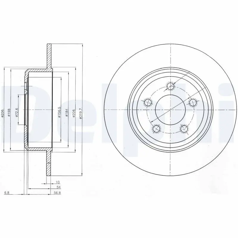 Handler.Part Brake disc DELPHI BG4074 1