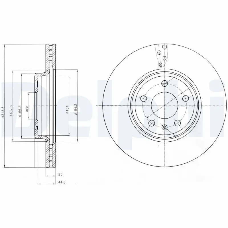 Handler.Part Brake disc DELPHI BG4079C 1