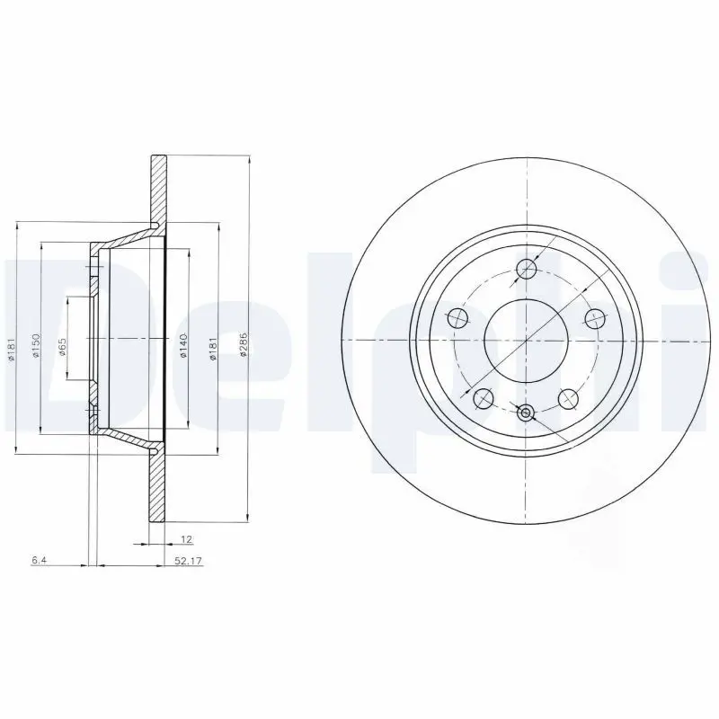 Handler.Part Brake disc DELPHI BG4089 1