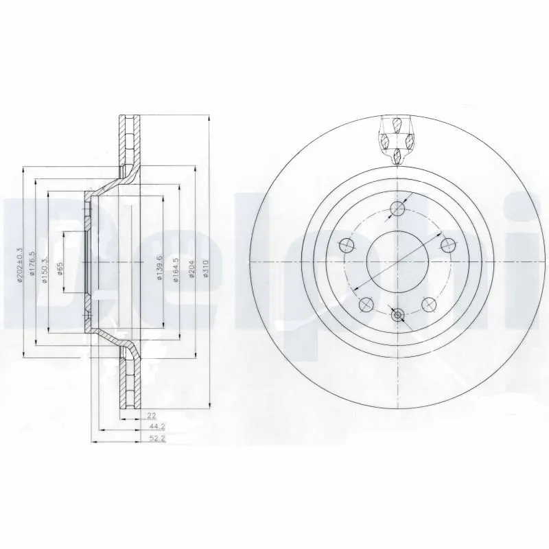 Handler.Part Brake disc DELPHI BG4090 1