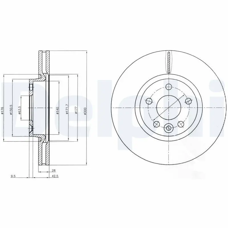 Handler.Part Brake disc DELPHI BG4094 1