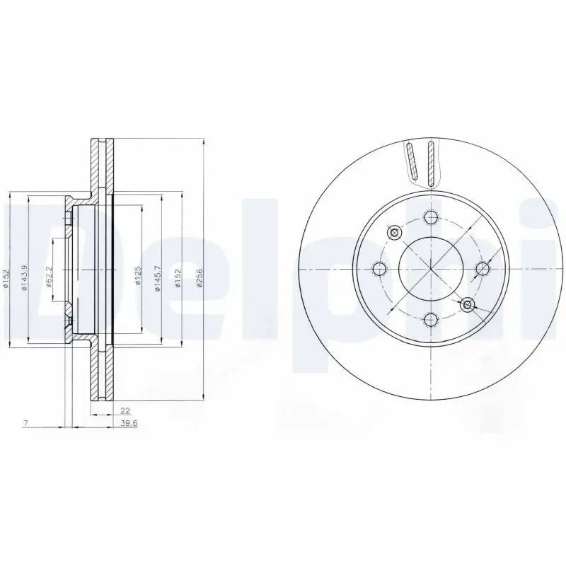 Handler.Part Brake disc DELPHI BG4096 1