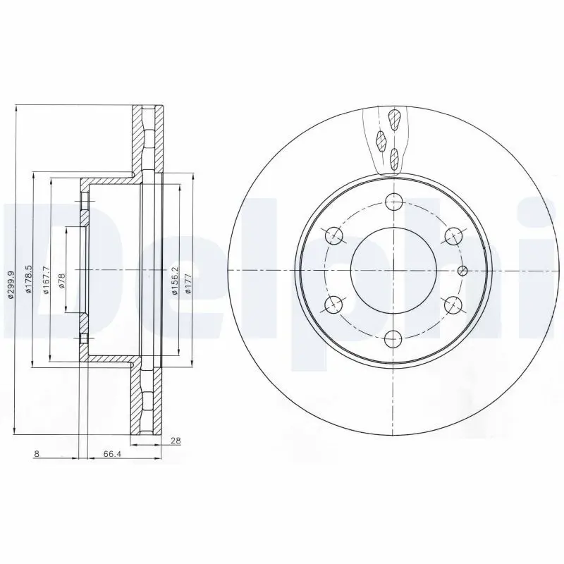 Handler.Part Brake disc DELPHI BG4100 1