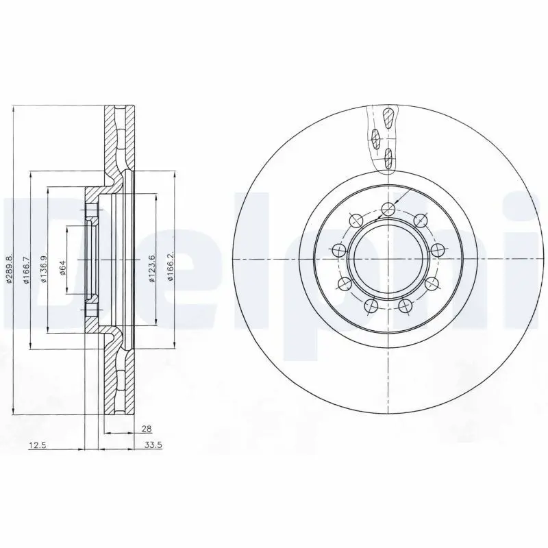 Handler.Part Brake disc DELPHI BG4101 1