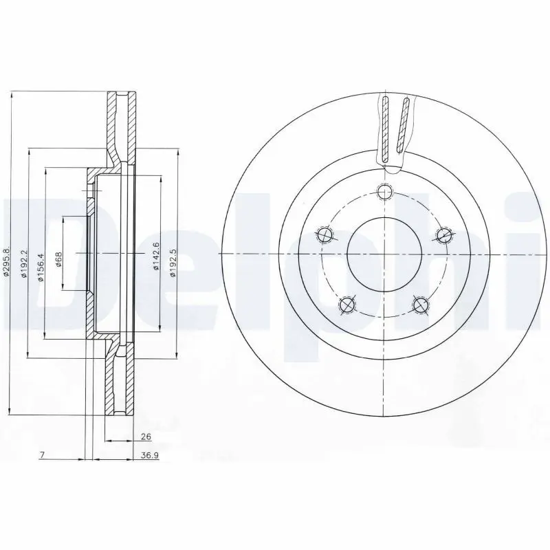 Handler.Part Brake disc DELPHI BG4109 1