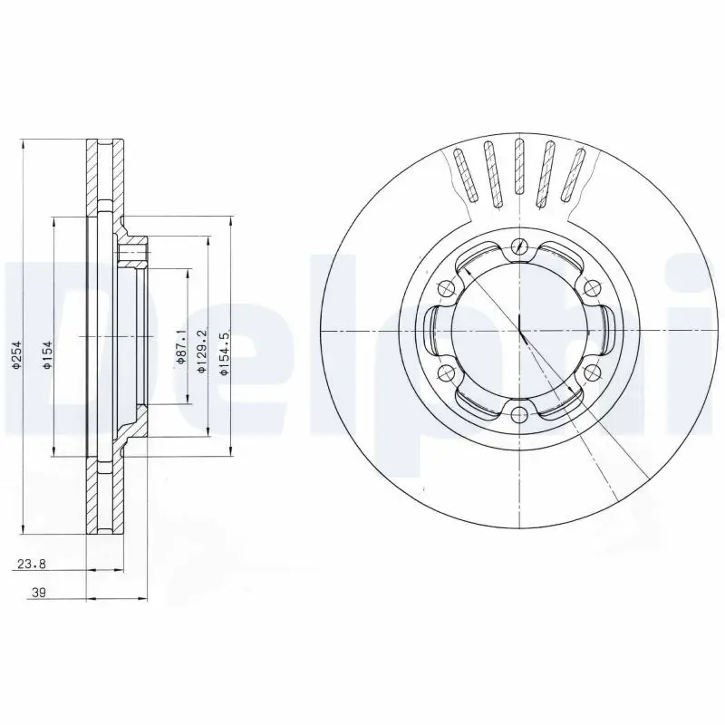 Handler.Part Brake disc DELPHI BG4106 1