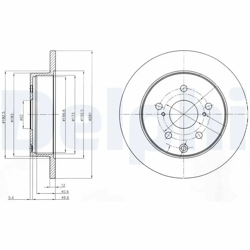 Handler.Part Brake disc DELPHI BG4115 1