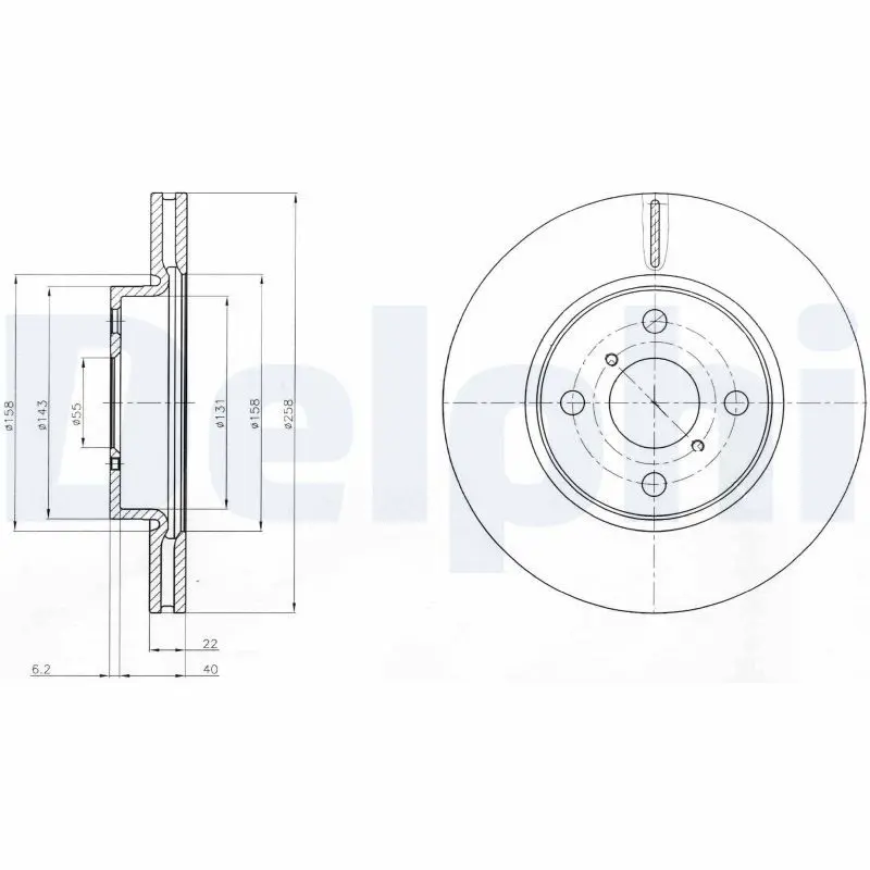 Handler.Part Brake disc DELPHI BG4116 1