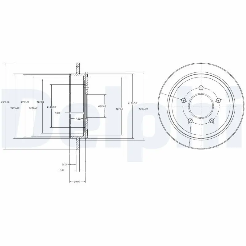 Handler.Part Brake disc DELPHI BG4121 1