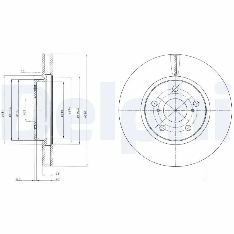 Handler.Part Brake disc DELPHI BG4139 1