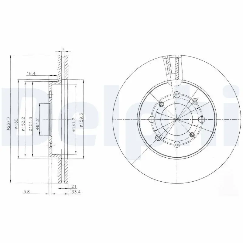 Handler.Part Brake disc DELPHI BG4148 1