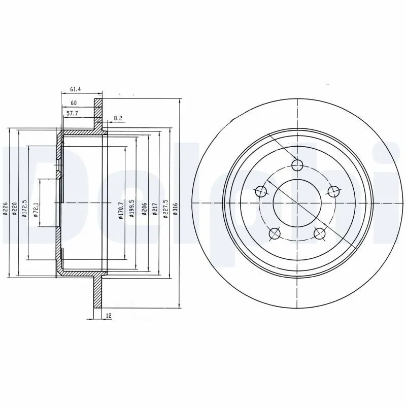 Handler.Part Brake disc DELPHI BG4159 1