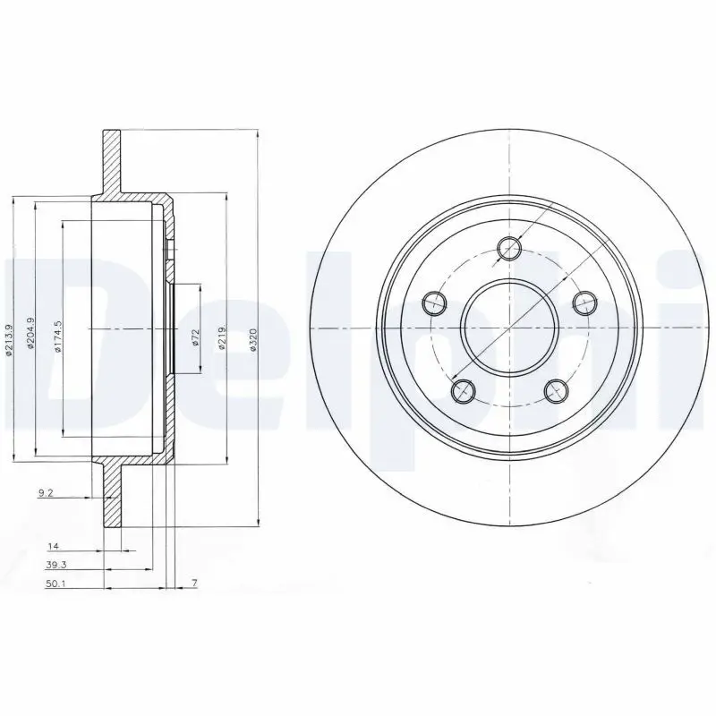 Handler.Part Brake disc DELPHI BG4160 1