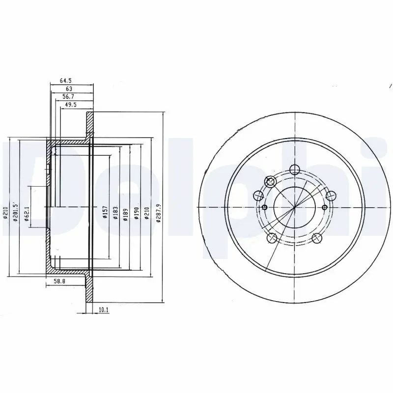 Handler.Part Brake disc DELPHI BG4180 1