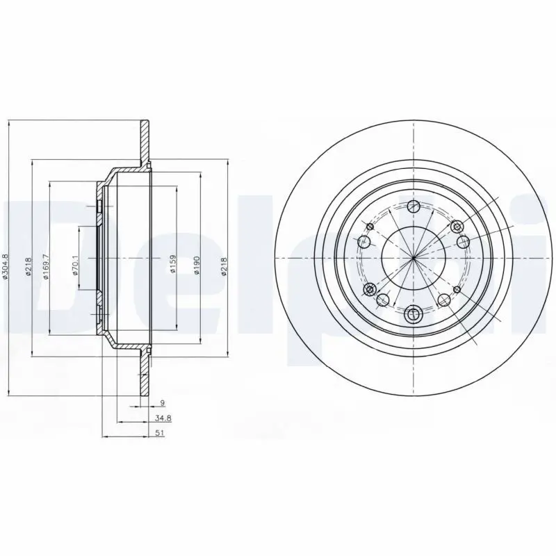 Handler.Part Brake disc DELPHI BG4196 1