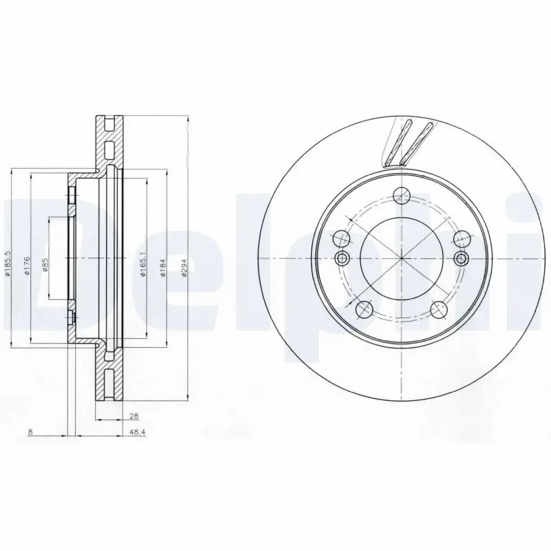 Handler.Part Brake disc DELPHI BG4206 1