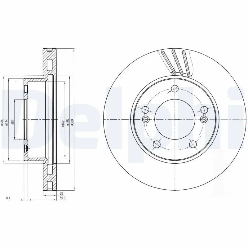 Handler.Part Brake disc DELPHI BG4207 1