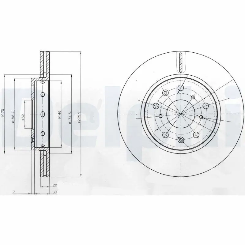 Handler.Part Brake disc DELPHI BG4208 1