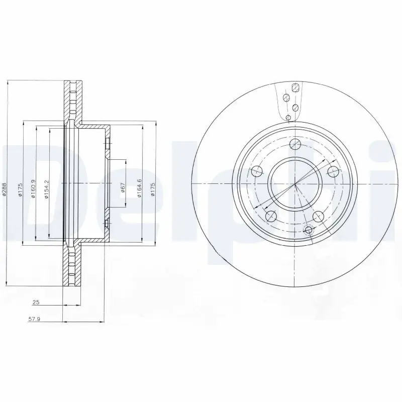 Handler.Part Brake disc DELPHI BG4227C 1