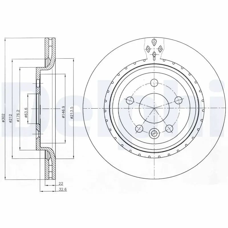 Handler.Part Brake disc DELPHI BG4240 1