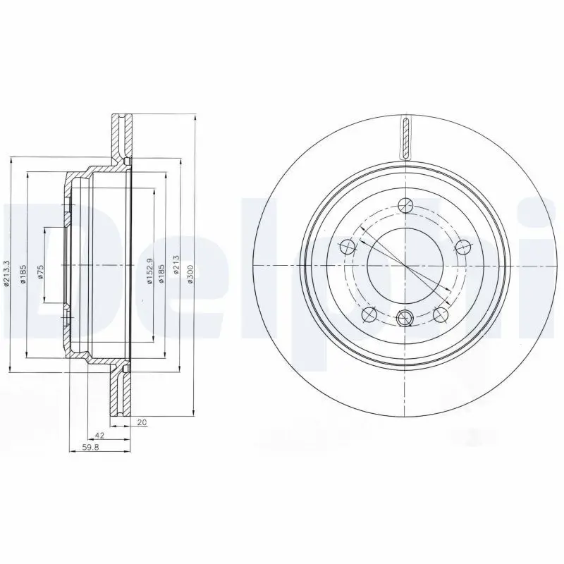 Handler.Part Brake disc DELPHI BG4243C 1