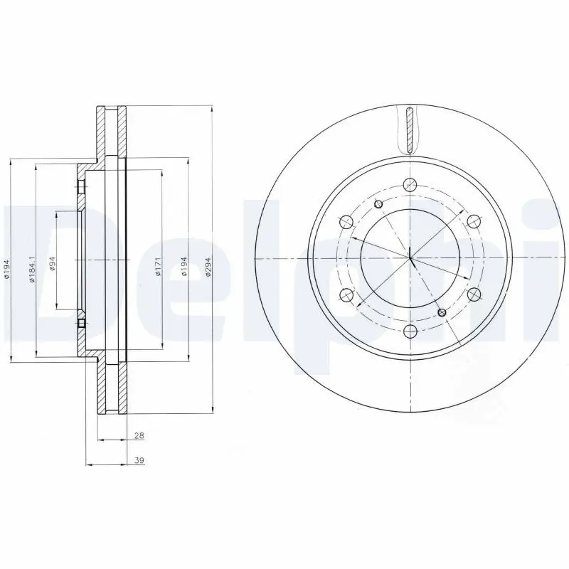 Handler.Part Brake disc DELPHI BG4257 1